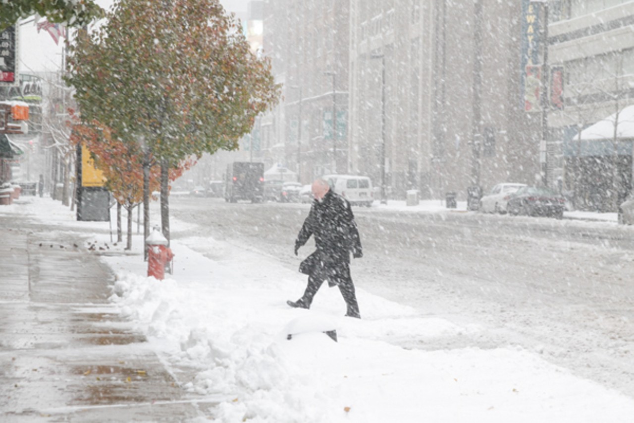 33 Photos of a Late Fall Snow Storm in Downtown Cleveland