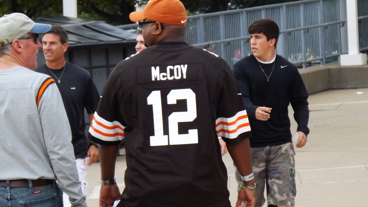 After a phenomenal college career at Texas, the Browns drafted the under-sized Colt McCoy (2010-2012) in the third round of the draft, but wasn't expected to play right away. But injuries to Jake Delhomme and Senaca Wallace (yikes) forced McCoy into action his rookie season, with Hoyer-esque results. But when the Browns drafted Brandon Weeden in 2012 it signaled the end of his career in Cleveland and he was traded to San Francisco last April (along with Cleveland's 6th round draft pick) for their 7th and 5th round picks.