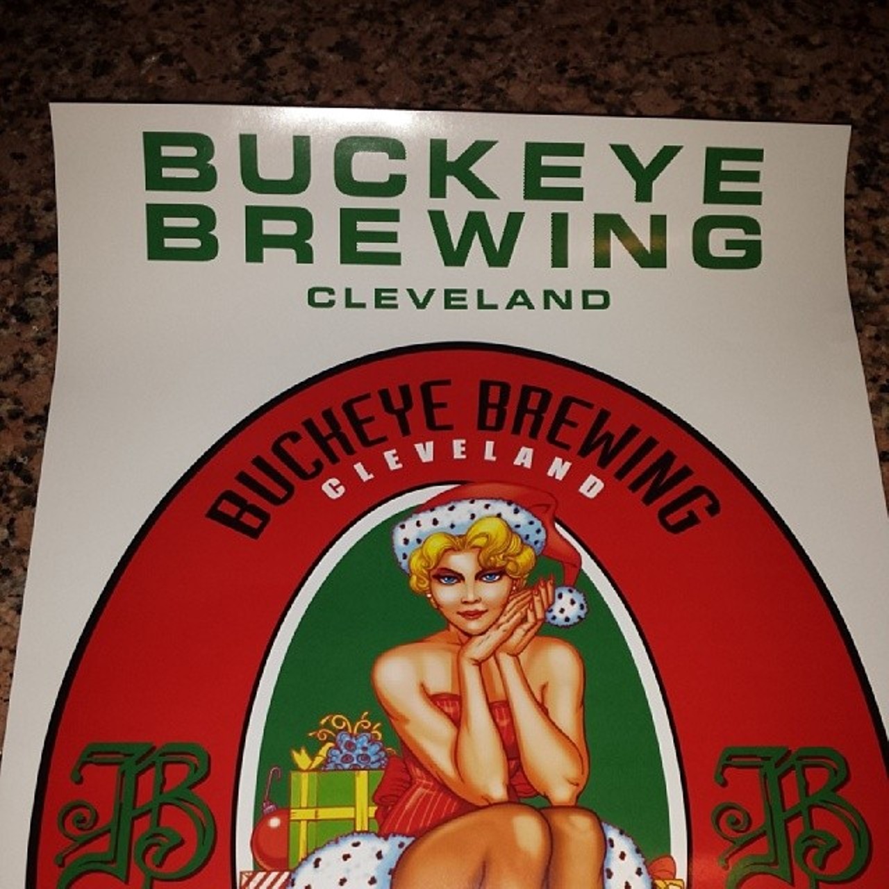 Buckeye offers up Christmas Girl, which clocks in with a lower ABV than most Christmas offerings but with all the taste. "Flavorful, easy drinking, delicate beer brewed with quality French & Belgian base malt and complex Belgian yeast," they say and we have to agree though we don't know necessarily know much about yeast.