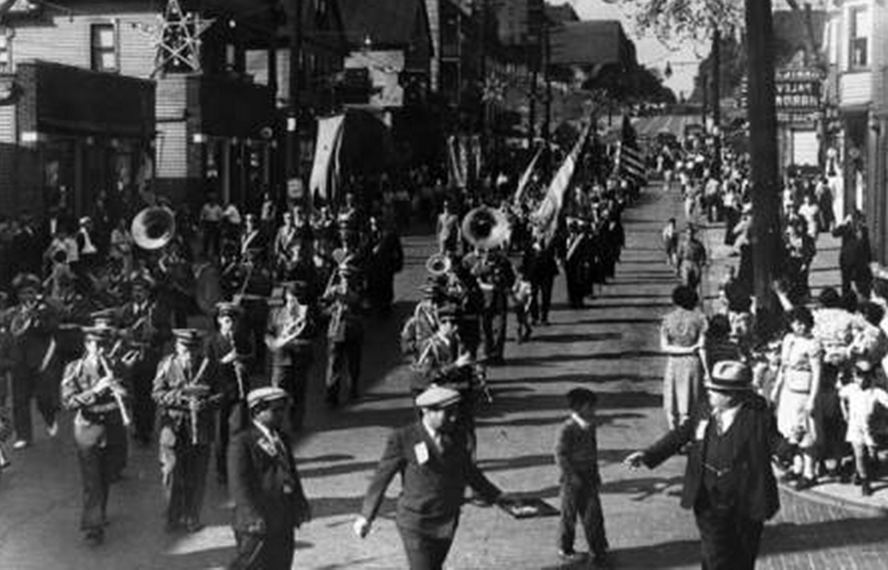 Columbus Day Parade on Murray Hill, 1938.