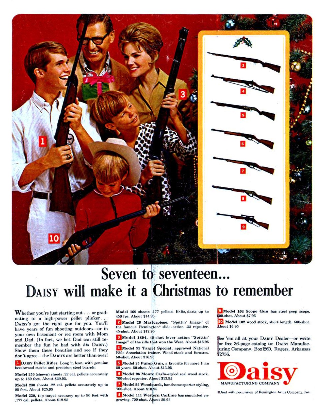 Daisy gun holiday ad, date not listed