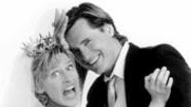 Ellen DeGeneres, pictured here with Bill Pullman from Mr. Wrong, likens herself to a table painted "a horrible, ugly color that offended everyone."