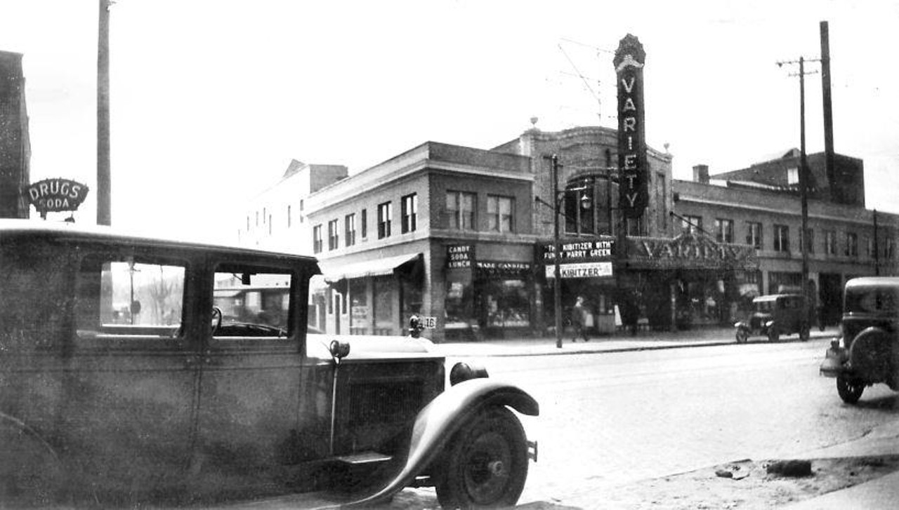 Ghost sightings have been reported at The Variety Theater on Lorain Avenue. The ghost of a man who fell from the scaffolding and died makes noises on the stage. Another man with red eyes is seen in the balcony, and a figure in white guards the water fountain on the first floor.