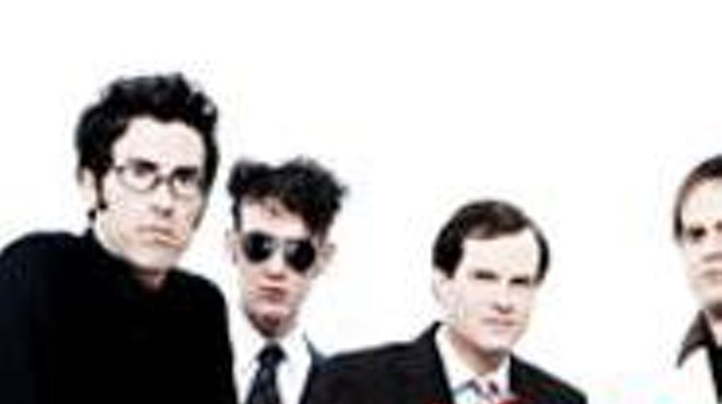 Got what it takes: Dick Valentine (third from left) and Electric Six are going strong.