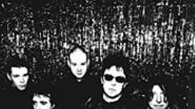 Ian McCulloch (shades) and the rest of the greatest band 
    in the world.