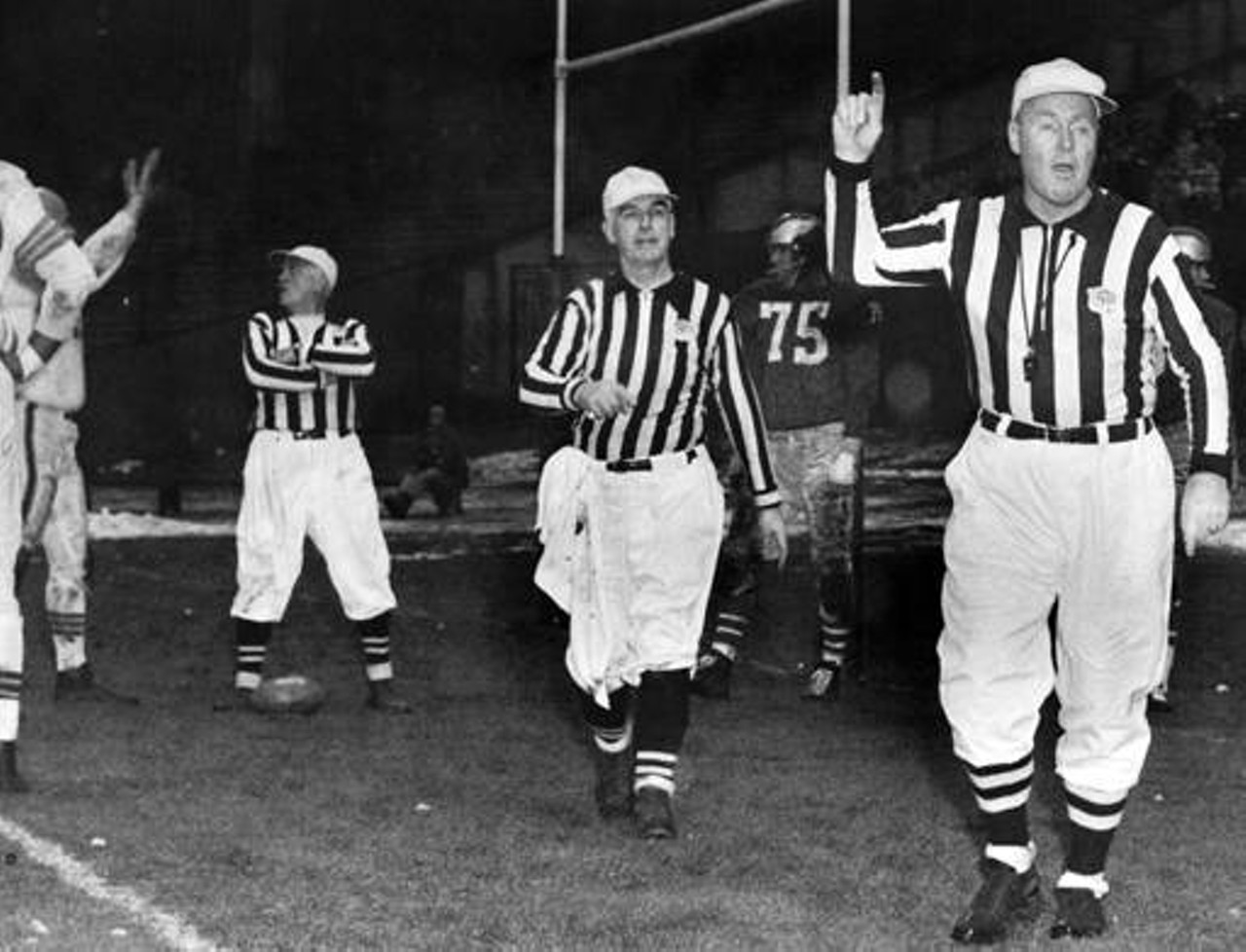 In 1956, the referees got mad at Browns fans for throwing snowballs. A far cry from the Tribe's 10-cent beer night two decades later.