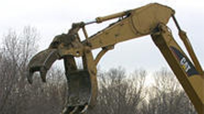 It takes a backhoe 45 minutes to turn a home into scrap.