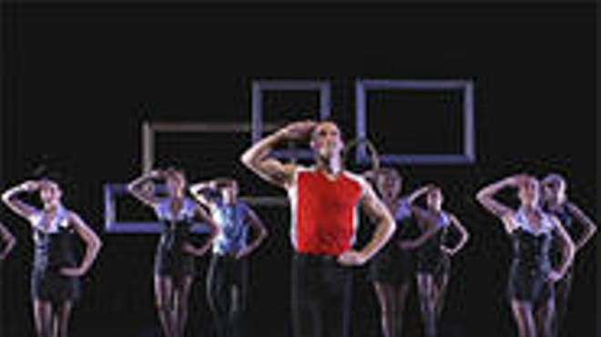 Joe (Mark Tomasic) and the Verb Ballets dancers hoofing it, sans tutu.