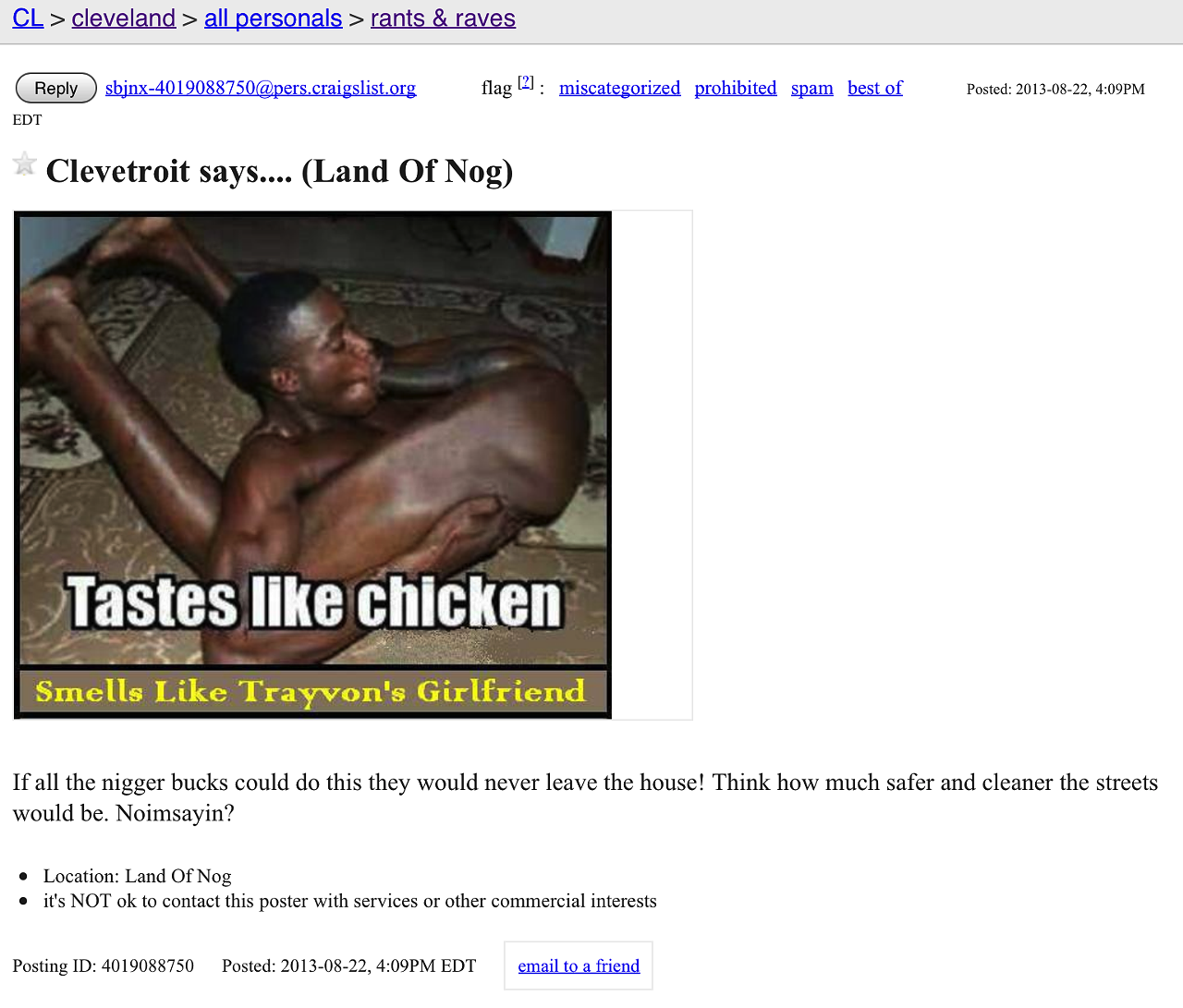 Just think: this guy had to save that picture on his computer, just so he could upload it craigslist.