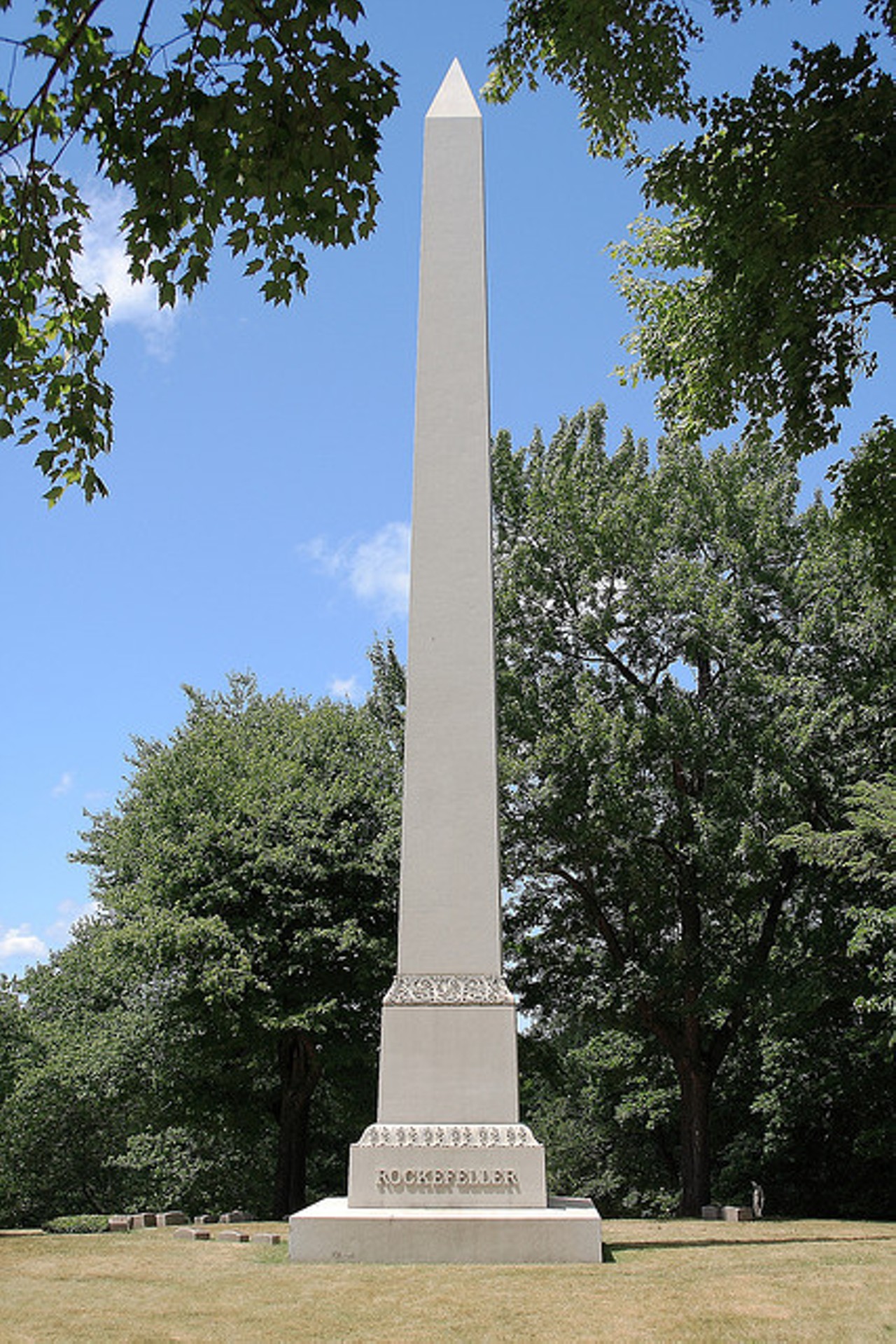 Lakeview Cemetery: Basically THE Captain of Industry back in the booming age of oil and machinery. He started Standard Oil and became a tycoon and philanthropist; gravestone eerily reminiscent of Washington Monument.