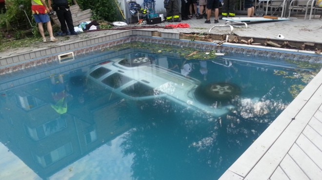 Lakewood Woman Literally Crashes Into Cleveland Pool Party