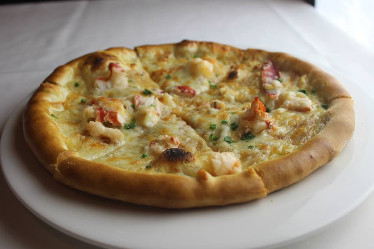 Lobster on a pizza. Need we say more? Georgetown Restaurant in Lakewood makes a Maine lobster pizza topped with Manchengo cheese, caramelized onions, roasted garlic puree, and fresh herbs on a freshly baked crust. Awesome!
Georgetown is located at 18515 Detroit Ave, Lakewood. Call 216-221-3500 or visit georgetownrestaurant.net for more information.