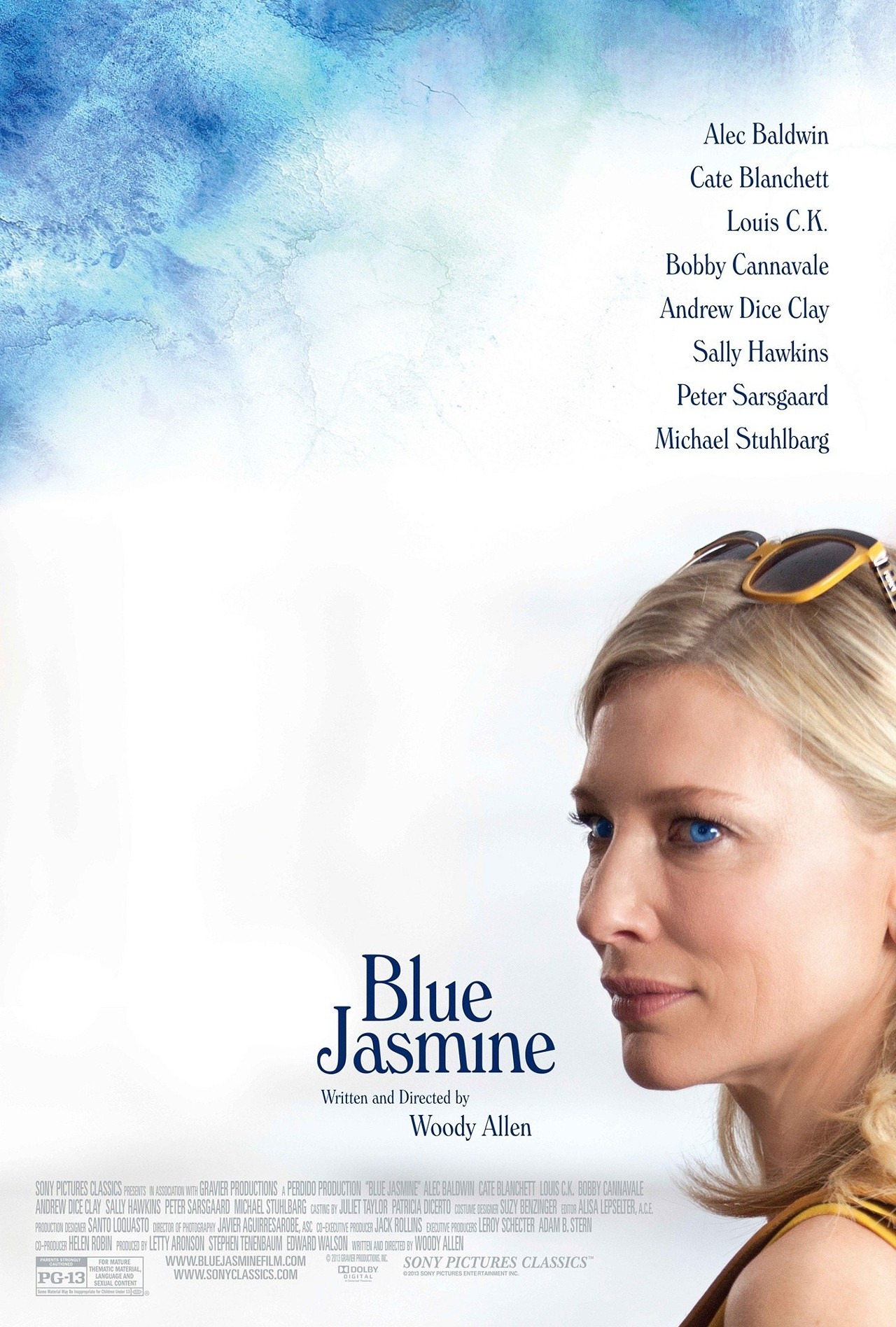 Many critics have rightly called Woody Allen’s Blue Jasmine, which is playing at Cinemark Valley View and at the Cedar Lee Theatre, his best movie in years. And they’re right. Rather than give everyone equal face time, Allen focuses primarily on Jasmine (Cate Blanchett), a self-involved socialite who’s been in a tailspin ever since her wealthy, philandering husband Hal (Alec Baldwin) went to jail on charges of fraud and left her penniless. Neurotic and nervous, Jasmine is quite a character and Allen exploits the fact that she inspires both sympathy and revulsion. He adroitly mixes comedy and tragedy by centering the film on such an anti-hero. She experiences the kind of quick decline that can happen to anyone, and that’s this film’s biggest strength. She experiences the kind of sudden financial turnaround that we all fear. (Niesel)