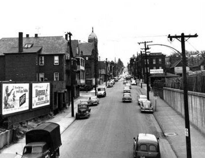 Mayfield Road in Little Italy, 1953.