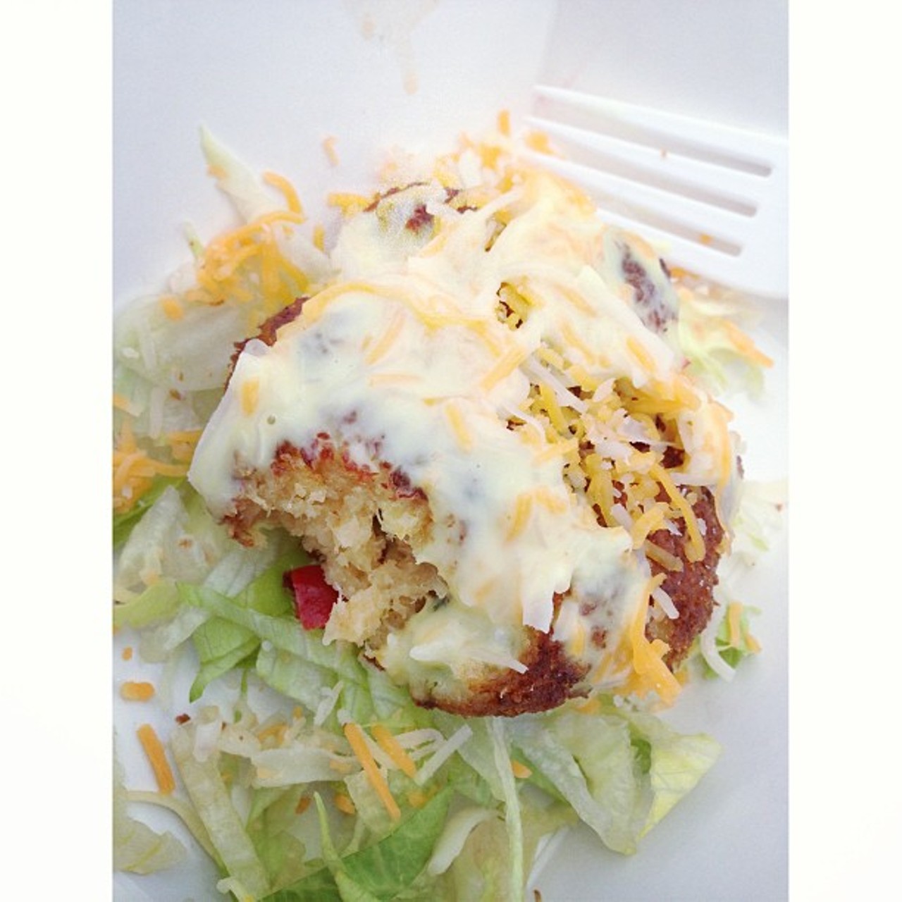 Mexican style crab cake #TasteOfHudson #Hudson #FoodFestival #crab #mexican #cheese