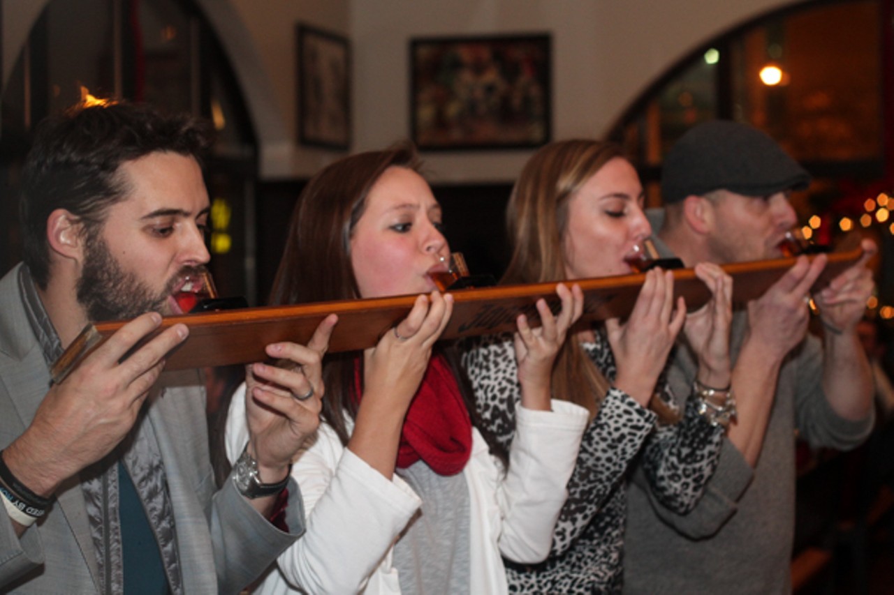 Photos from Last Night's Christmas Beer Tapping at Hofbrauhaus Cleveland