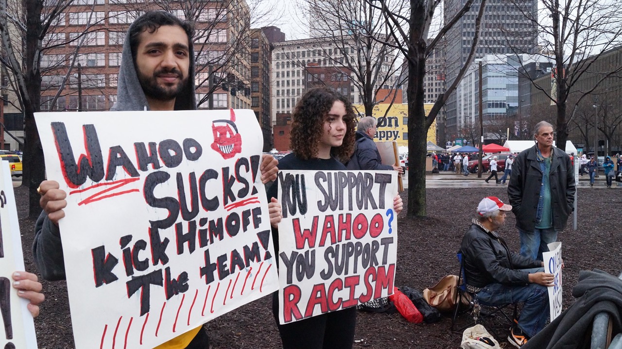 Photos from the Home Opener Anti-Wahoo Protest