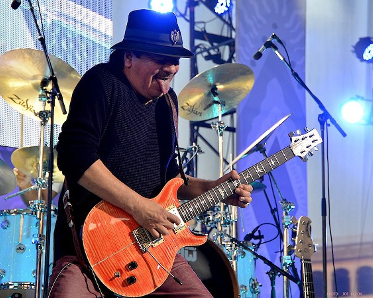Santana performs at Jacobs Pavilion.