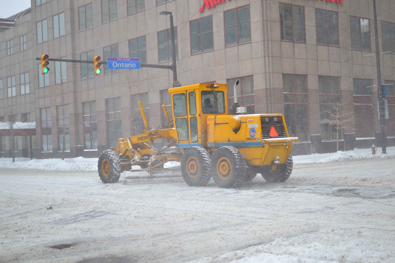 Scenes From A Snowstorm: Downtown Cleveland on Wednesday Morning (02/05/2014)