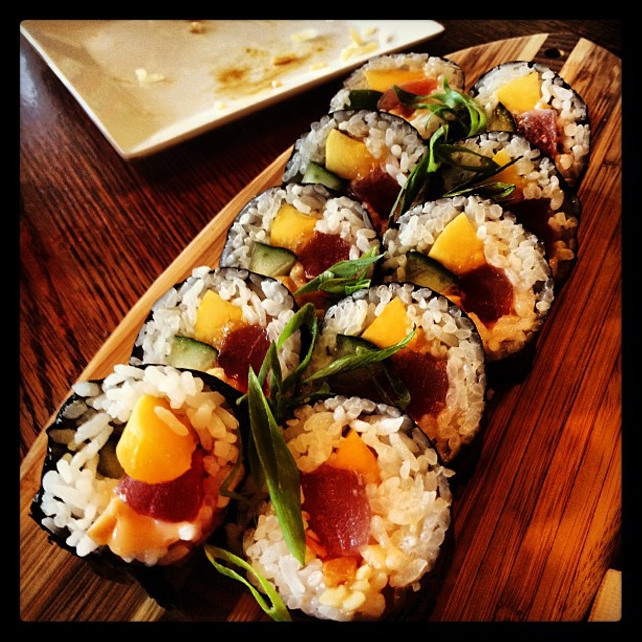Sushi Rock still has the best sushi happy hour with their Tsunami Night. Every Thursday, almost every sushi roll is half price.