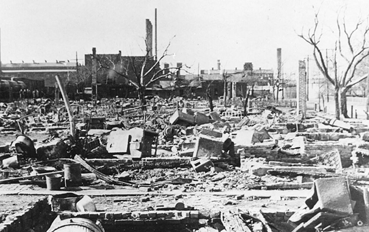 The East Ohio Gas Co. explosion's epicenter was just north of St. Clair, where East 61st Street dead-ends today.