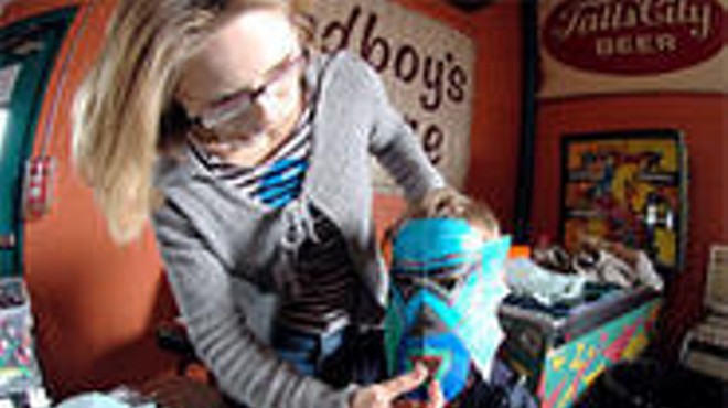 The next generation of Los Straitjackets fans made their own masks for the band's all ages show at the Beachland.