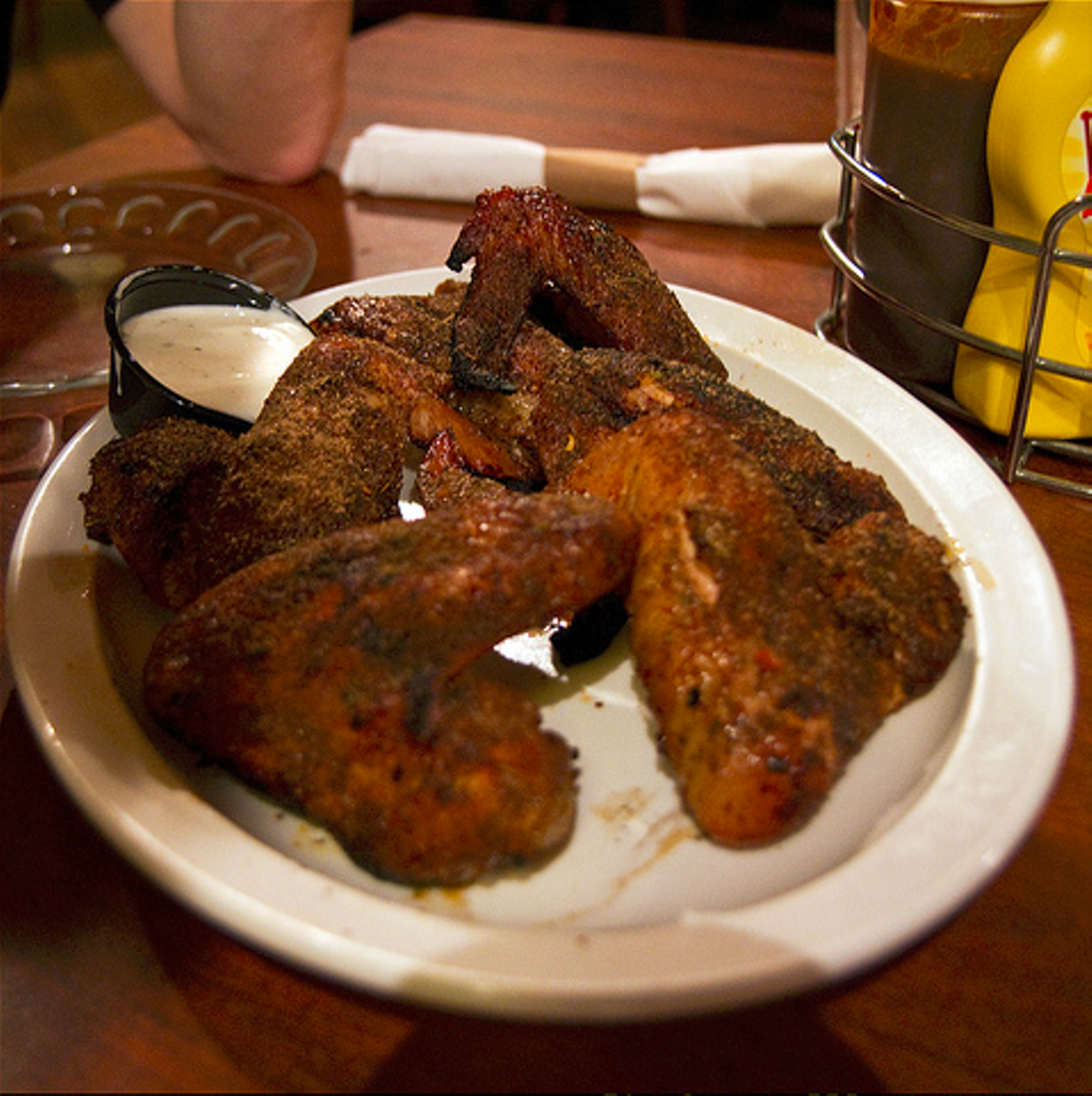 The smoked wings at Lagerhead's Smokehouse & Brewery are well worth the trip to Medina. Smoked low and slow, these whole wings are both dry rubbed and grilled. We endorse the garlic Parmesan to finish. Lagerhead's Smokehouse & Brewery is located at 2832 Abbeyville Rd, Medina. Call 330-725-1947 for more information.