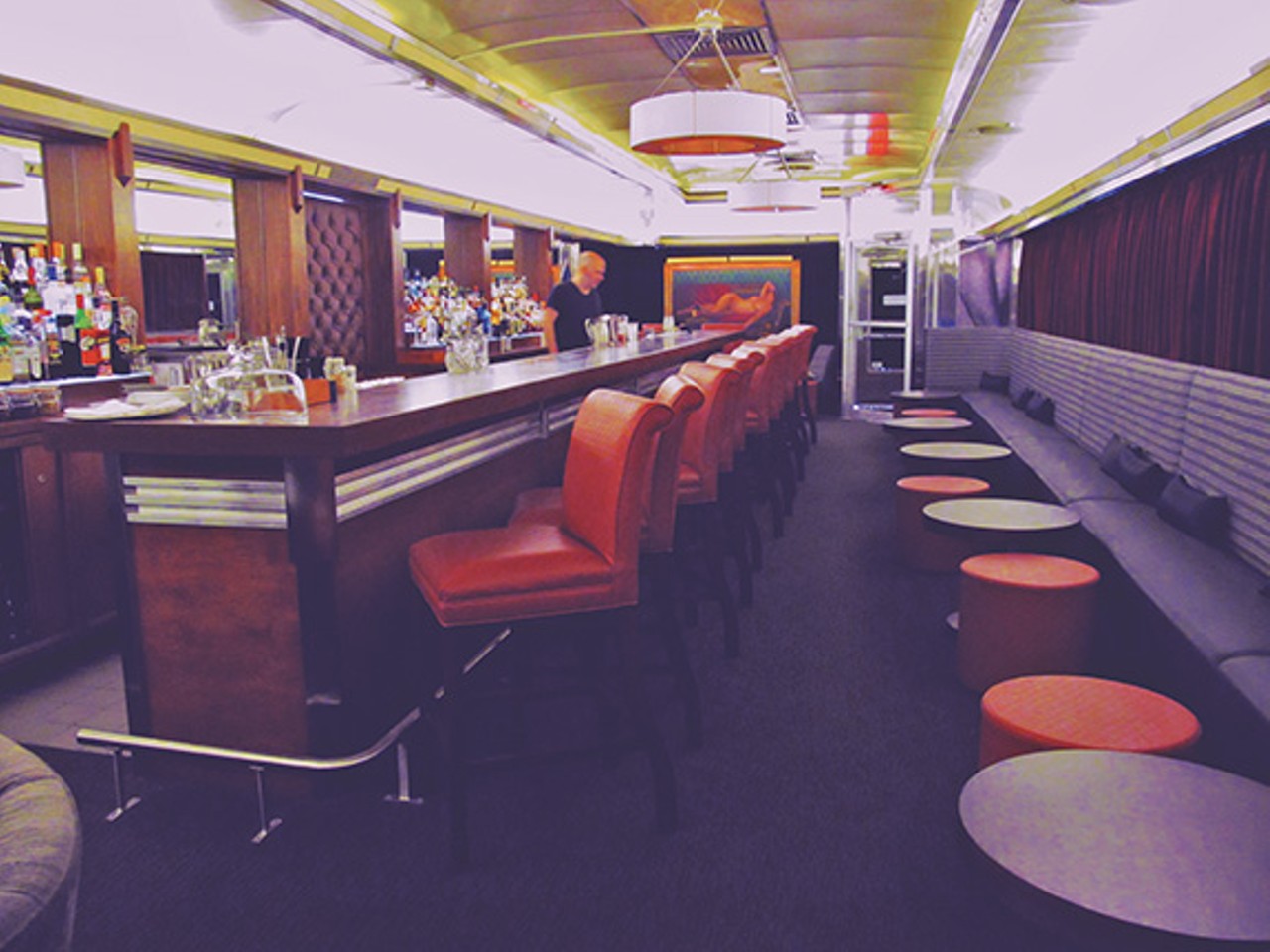 There are other cocktail lounges in Cleveland, and a good many of them are fine places to spend an evening. But we've yet to stumble across one as intoxicating as the Katz Club. Long abused, and occupied by a sad series of doomed ventures, the elegantly decorated Mountain View dining car has been given a new lease on life as the speakeasy of our dreams. Thanks to reality blocking drapery, guests can pretend they're just about anywhere. But we prefer to accept the fact that we're right here, where classic drinks like Sazeracs, Old Fashioneds, Pisco Sours and Ramos Gin Fizzes are crafted with due care. Sitting at the lengthy wood bar and sipping ice cold martinis in a stately bar car from the past just might be our new favorite pastime. If and when hunger strikes, order up a platter of West Coast oysters, or nibble on mini potato latkes topped with house-smoked salmon and a dollop of crème fraiche. One friend put it best when he said, "It's a throwback place. It reminds me of a sexy joint you'd find in New York City or Chicago. And the music is great, perfect for a club like this." True and truer.