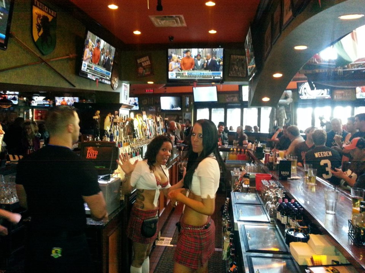 Tilted Kilt is located at 21 Prospect Ave. Call (216) 771-5458 for more information.