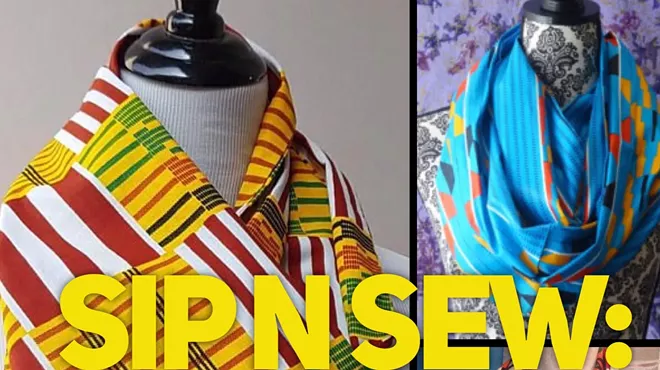 Image: Sip N Sew: African Print Infinity Scarf
