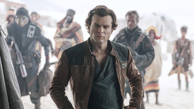 Alden Ehrenreich as Han Solo in Solo: A Star Wars Story.