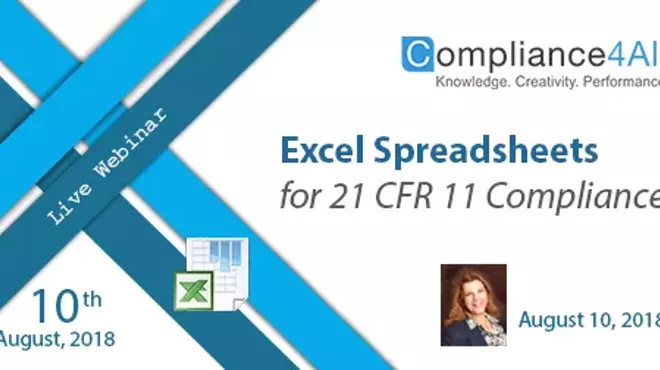 Image: Spreadsheets for 21 CFR 11 Compliance 2018