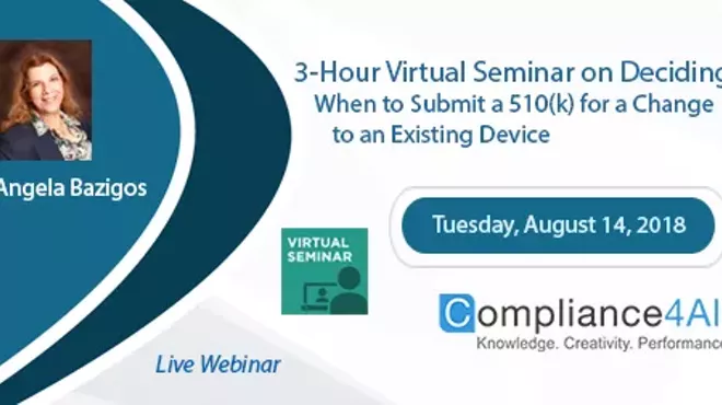 Image: When to Submit a 510(k) for a Change to an Existing Device