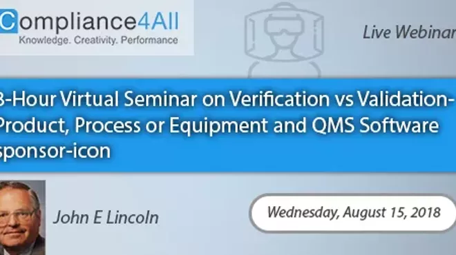 Image: Verification vs Validation-Product, Equipment and QMS Software