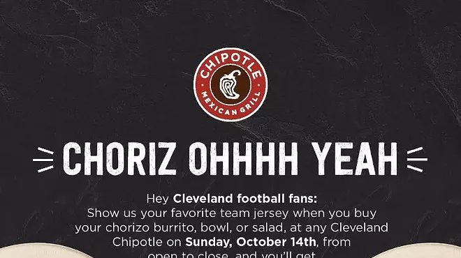 Image: Oct 14: Football Fans Score BOGO Chipotle with any Chorizo order in Cleveland!