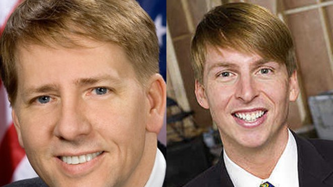 Richard Cordray and Jack McBrayer (Kenneth Parcell on '30 Rock')