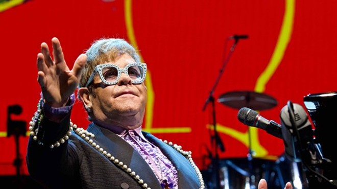Elton John performing at the Q.