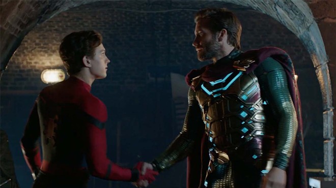 Tom Holland and Jake Gyllenhaal in Spider-Man: Far From Home