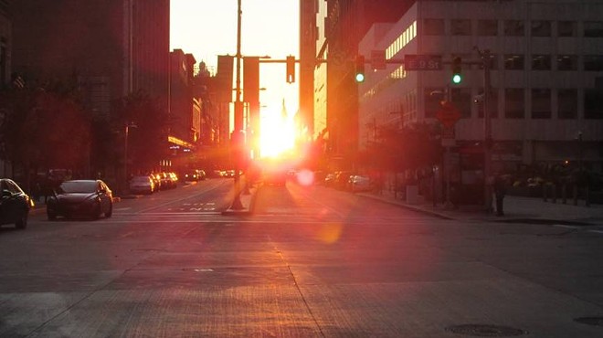'Euclidhenge' Illuminates Euclid Ave. as Sunset Aligns With Street