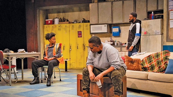 Mary-Francis Miller, left, Ananias J. Dixon and Robert Hunter star in Skeleton Crew.