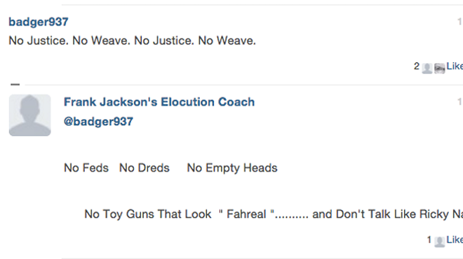 Screengrab of comment section of a Tamir Rice story, via TNR