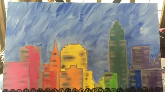 Image: Paint your Cleveland Pride with Wine & Design