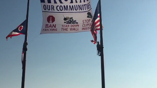 Video: The Activists Arrested at the Rock Hall Were Pretty Freaking Good Climbers