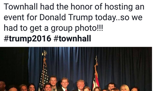 After Hosting Private Fundraiser for Donald Trump, TownHall in Ohio City Faces a Backlash Online