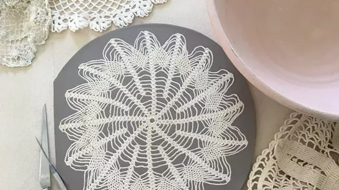Image: BAYarts Lace Ceramic workshop sign-up