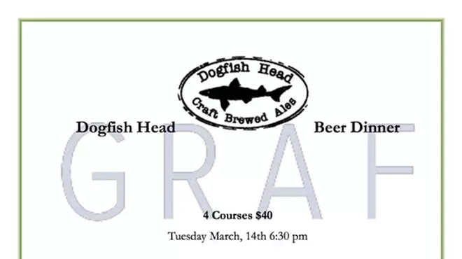 Image: Dogfish Head Beer Dinner 4 Course $40 March 14 6:30PM