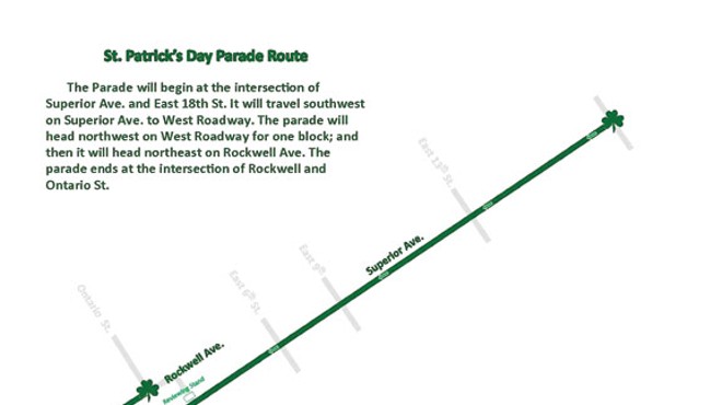 Cleveland's St. Patrick's Day Parade Route 2017