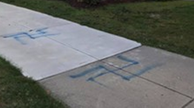 Backwards Swastikas Spray-Painted on Lakewood Resident's Driveway