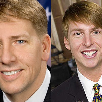 Richard Cordray and Jack McBrayer (Kenneth Parcell on '30 Rock')