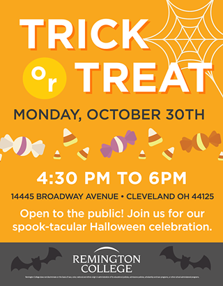 Trick-or-Treat safely at Remington College Cleveland Campus
